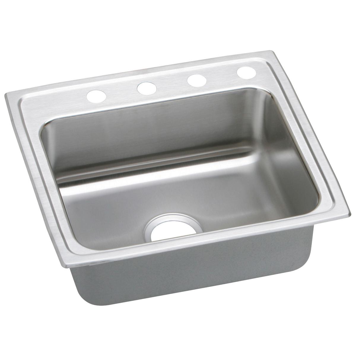 Elkay Lustertone Classic Stainless Steel 25" x 21-1/4" x 6", Single Bowl Drop-in ADA Sink LRADQ2521603