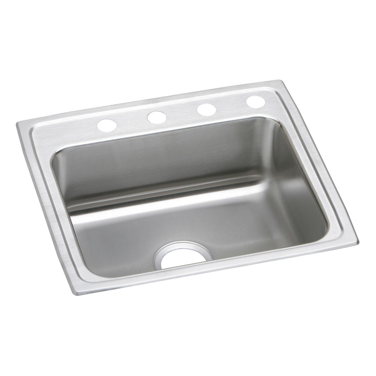 Elkay Lustertone Classic Stainless Steel 25" x 21-1/4" x 4-1/2", Single Bowl Drop-in ADA Sink LRAD2521453