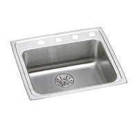 Elkay Lustertone Classic Stainless Steel 25" x 21-1/4" x 6-1/2", Single Bowl Drop-in ADA Sink with Perfect Drain LRAD252165PD3