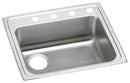 Elkay 18 Gauge Stainless Steel 25" x 21.25" x 5.5" Single Bowl Drop-in Kitchen Sink LRAD252155L3