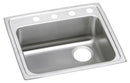 Elkay 18 Gauge Stainless Steel 25" x 21.25" x 5.5" Single Bowl Drop-in Kitchen Sink LRAD252155R3