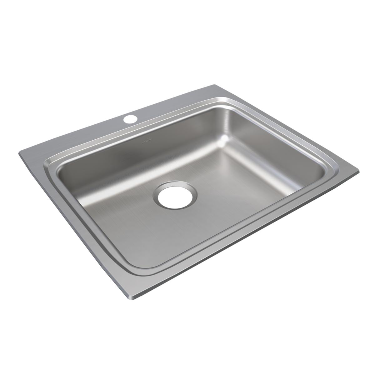 Elkay Lustertone Classic Stainless Steel 25" x 22" x 6", Single Bowl Drop-in ADA Sink LRAD2522602