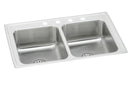 Elkay 18 Gauge Stainless Steel 29" x 18" x 6.5" Double Bowl Drop-in Kitchen Sink LRAD291865X