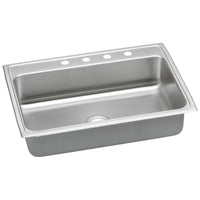 Elkay Lustertone Classic Stainless Steel 31" x 22" x 6-1/2", 3-Hole Single Bowl Drop-in ADA Sink with Quick-clip LRADQ3122653