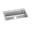 Elkay Lustertone Classic Stainless Steel 31" x 22" x 4", 3-Hole Single Bowl Drop-in ADA Sink LRAD3122403
