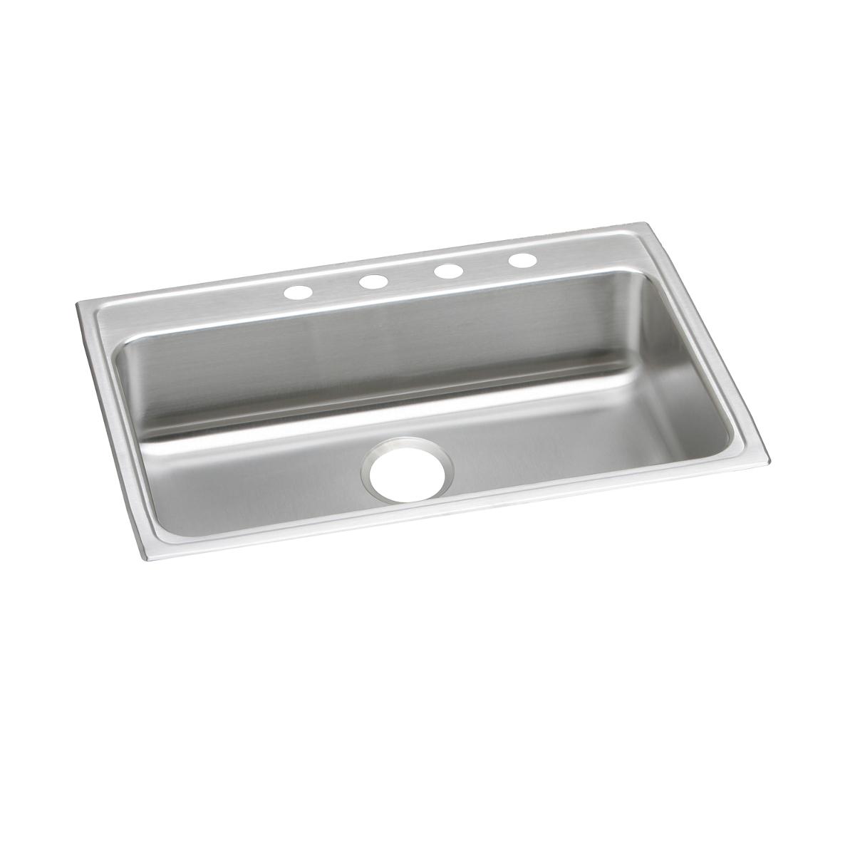 Elkay Lustertone Classic Stainless Steel 31" x 22" x 5", 3-Hole Single Bowl Drop-in ADA Sink LRAD3122503