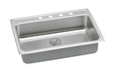 Elkay 18 Gauge Stainless Steel 31" x 22" x 6.5" Single Bowl Drop-in Kitchen Sink Kit LRADQ312265PDX