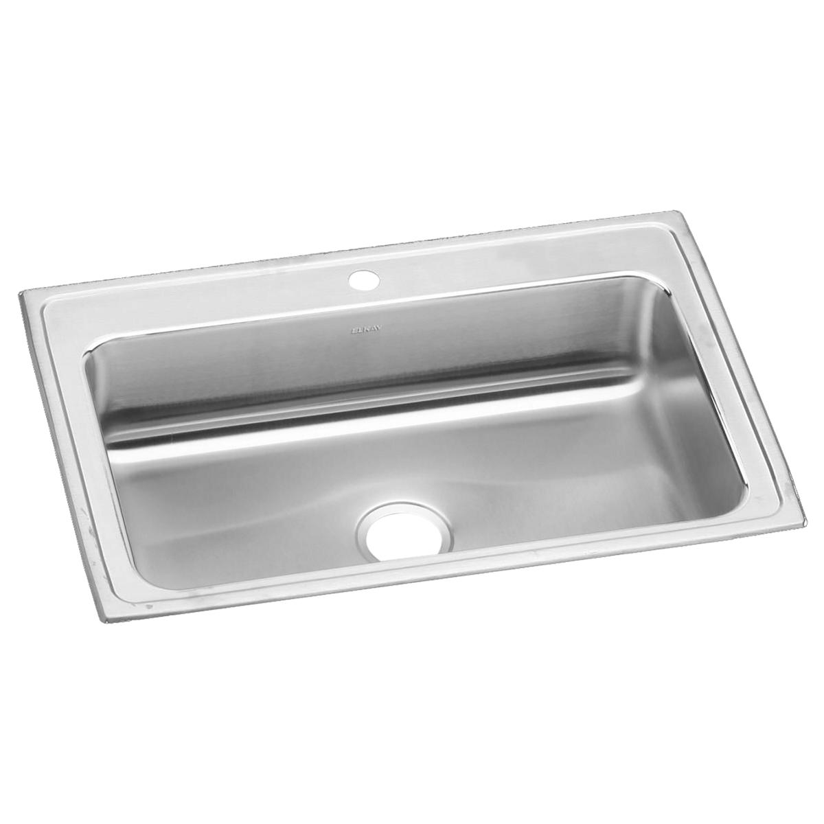 Elkay Lustertone Classic Stainless Steel 33" x 22" x 7-5/8", Single Bowl Drop-in Sink LRS33221