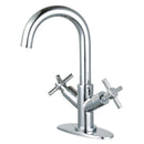 CONCORD LS8451JX TWO-HANDLE 1-HOLE DECK MOUNT BATHROOM FAUCET WITH PUSH POP-UP, POLISHED CHROME - LS8451JX