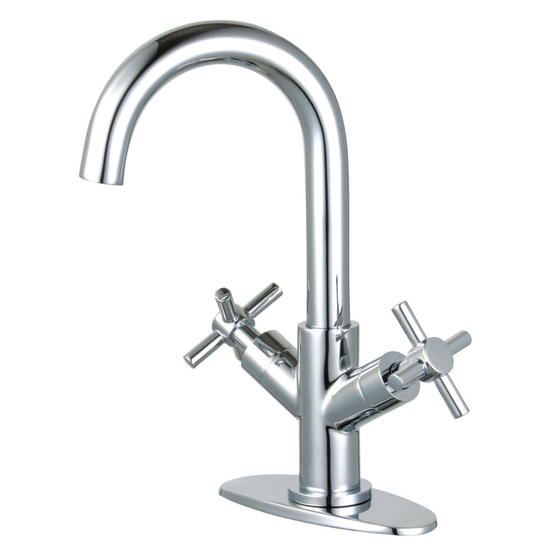 CONCORD LS8451JX TWO-HANDLE 1-HOLE DECK MOUNT BATHROOM FAUCET WITH PUSH POP-UP, POLISHED CHROME - LS8451JX