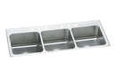 Elkay 18 Gauge Stainless Steel 63" x 22" x 10.125" Triple Bowl Drop-in Kitchen Sink LTR6322103