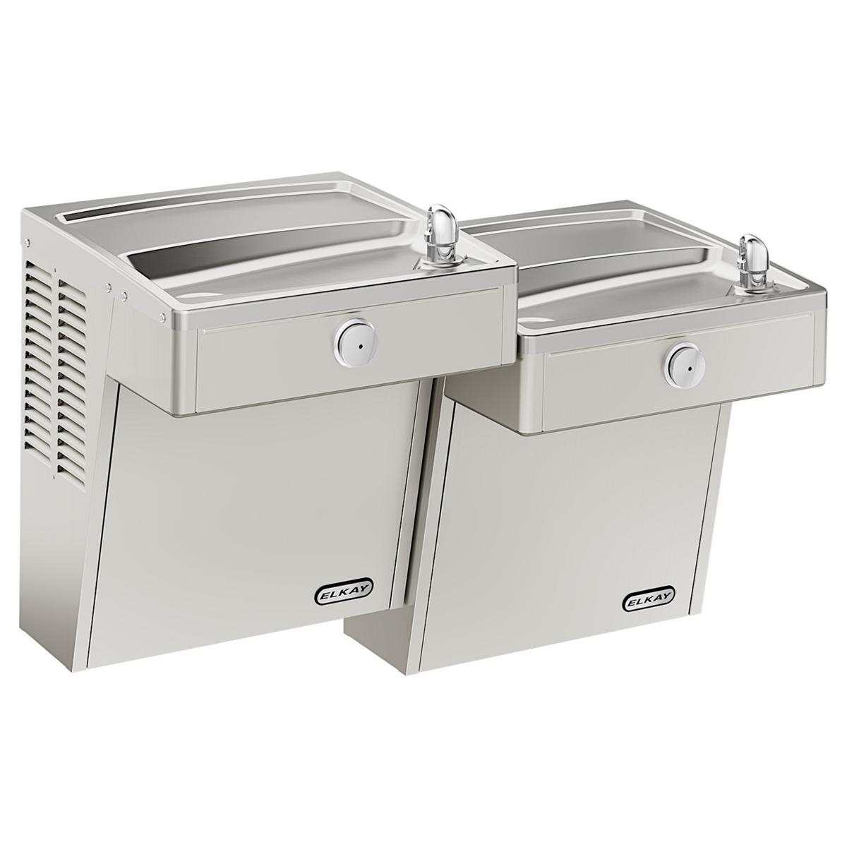 Elkay Cooler Wall Mount Bi-Level ADA Vandal-Resistant Filtered Refrigerated, Stainless LVRCTL8SC
