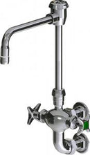 Chicago Faucets LWM6-A21-F Laboratory Mixing Faucet, Wall-Mount