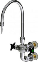 Chicago Faucets LWM7-A12-B Laboratory Mixing Faucet, Wall-Mount