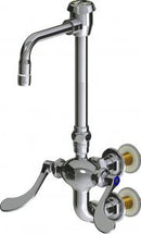 Chicago Faucets LWM7-A23-G Laboratory Mixing Faucet, Wall-Mount