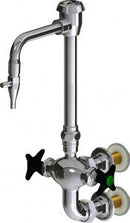 Chicago Faucets LWM7-A32-G Laboratory Mixing Faucet, Wall-Mount