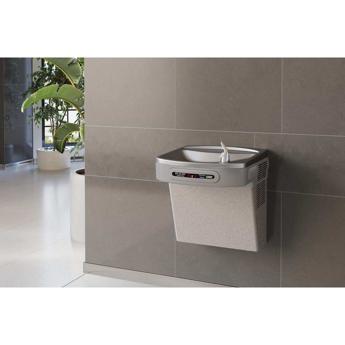 Elkay Cooler Wall Mount ADA Hands-Free Filtered Refrigerated, Light Gray Granite LZO8L