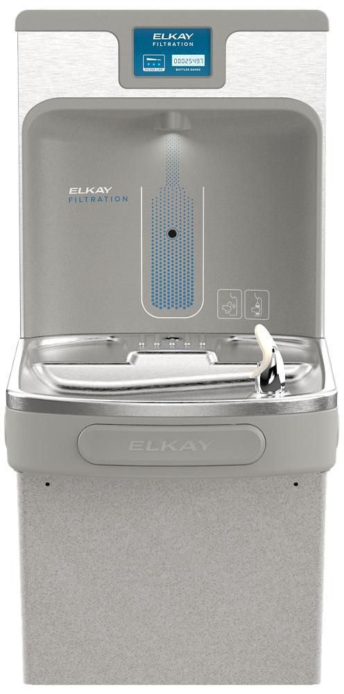 Elkay ezH2O Bottle Filling Station & Single ADA Cooler Filtered Refrigerated Light, 8.0 GPH, Light Gray Granite LZS8WSLK