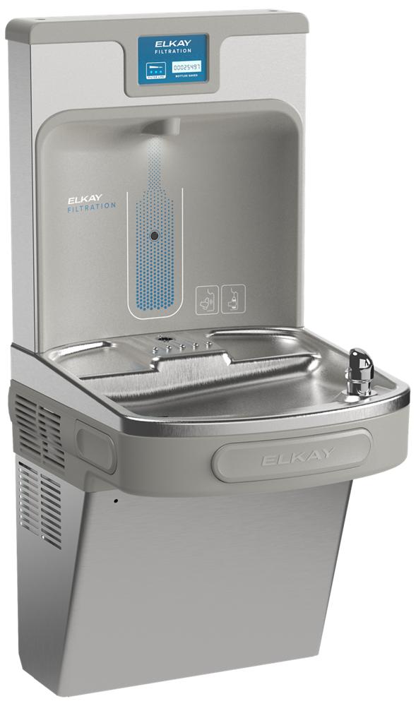 Elkay ezH2O Bottle Filling Station with Single ADA Cooler, Filtered, 8.0 GPH, Stainless Steel LZS8WSVRSK