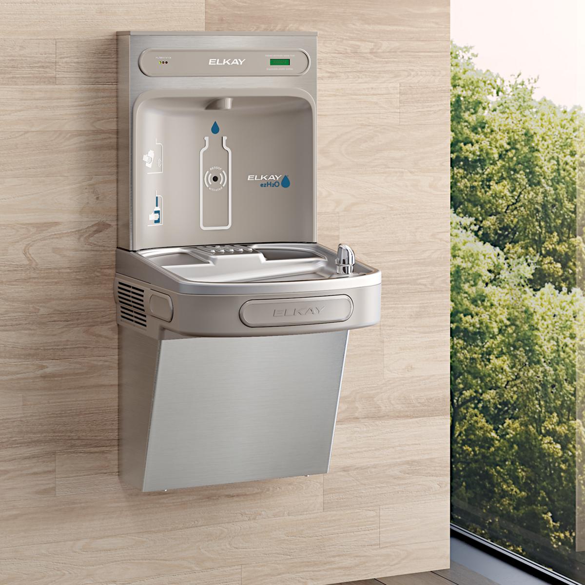 Elkay ezH2O Bottle Filling Station with Single ADA Cooler, Filtered, 8.0 GPH, Stainless Steel LZS8WSVRSK