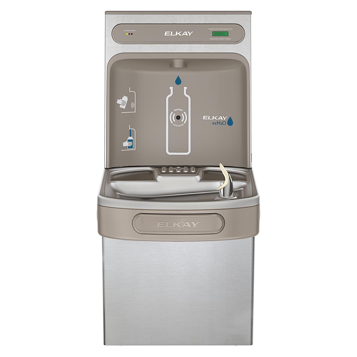 Elkay ezH2O Bottle Filling Station with Single ADA Cooler, Filtered Non-Refrigerated Stainless LZSDWSSK