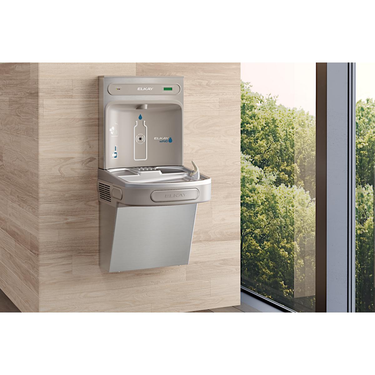 Elkay ezH2O Bottle Filling Station with Single ADA Cooler, Filtered Non-Refrigerated Stainless LZSDWSSK