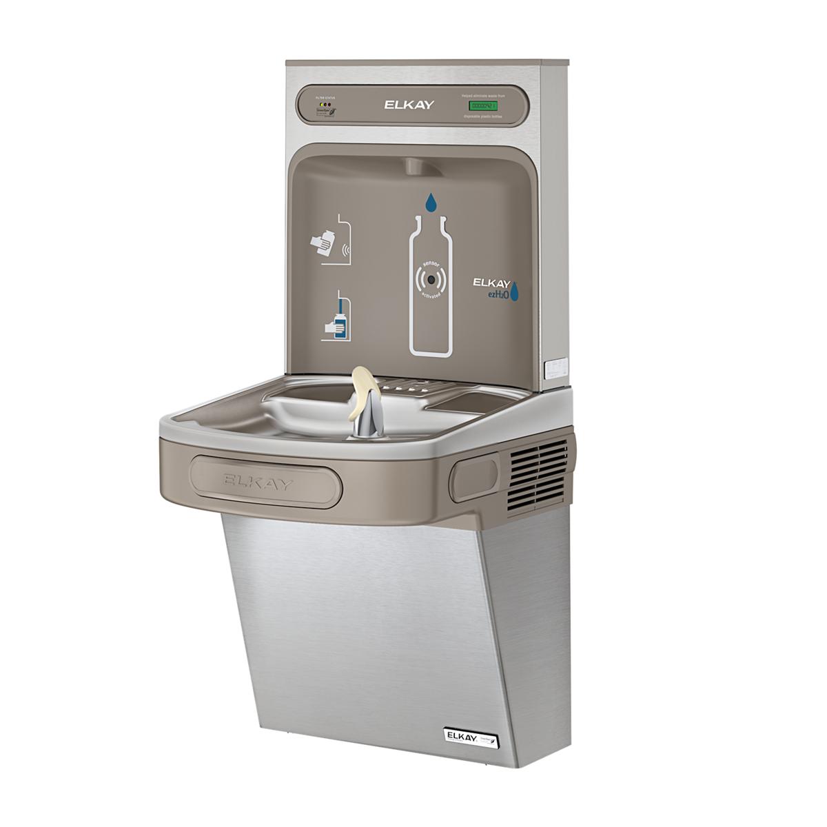 Elkay ezH2O Bottle Filling Station & Single ADA Cooler High Efficiency, Filtered, 8.0 GPH, Stainless Steel LZSG8WSSK