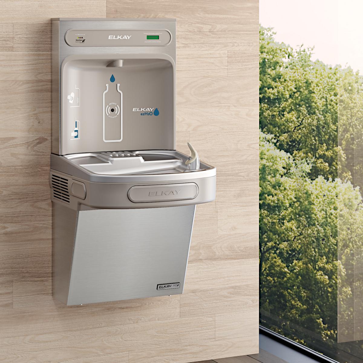 Elkay ezH2O Bottle Filling Station & Single ADA Cooler High Efficiency, Filtered, 8.0 GPH, Stainless Steel LZSG8WSSK