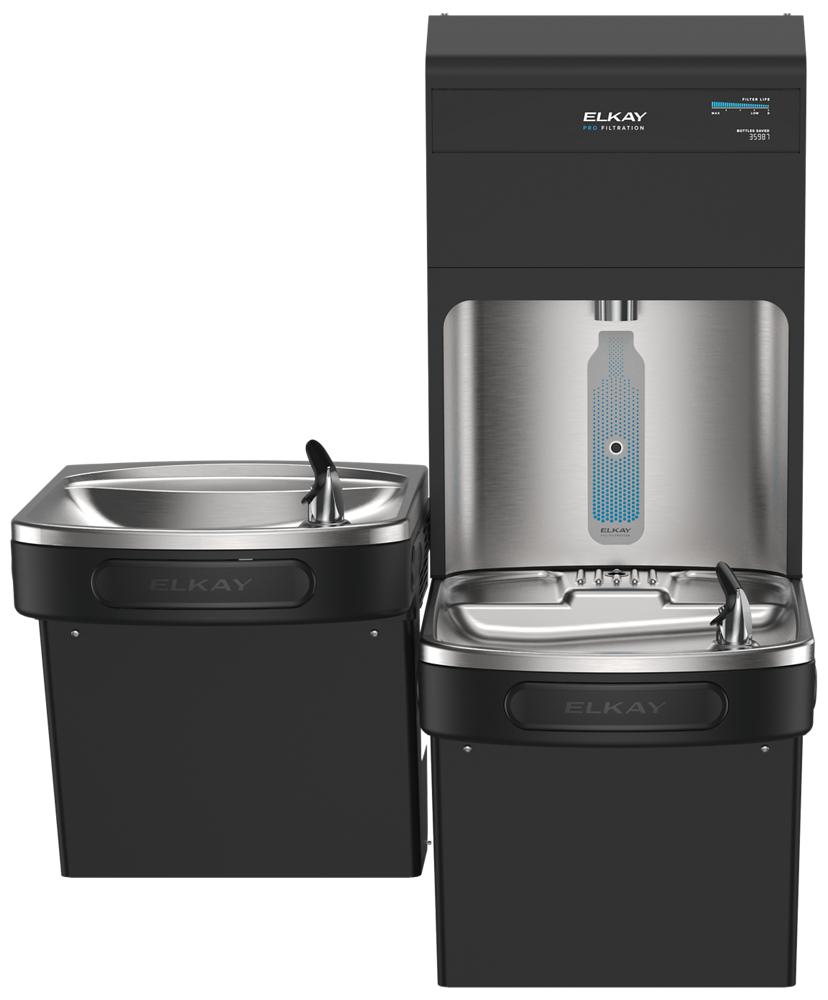 Elkay Pro Filtration Bottle Filling Station & Bi-Level ADA Cooler w/ UV-C LED -, Filtered, 8.0 GPH LZSTL8WSBPRO-UV