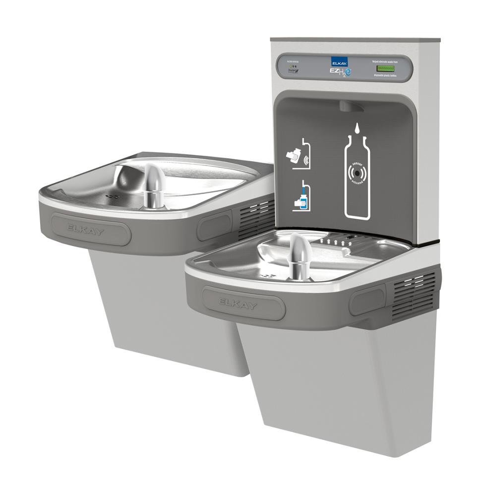 Elkay ezH2O Bottle Filling Station with Versatile Bi-Level ADA Cooler Filtered Refrigerated Light, 8.0 GPH LZSTL8WSVRLK