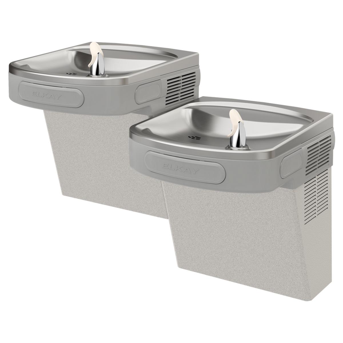 Elkay Versatile Cooler Wall Mount Bi-Level ADA Filtered, Non-Refrigerated Light Gray Granite LZSTLDDLC