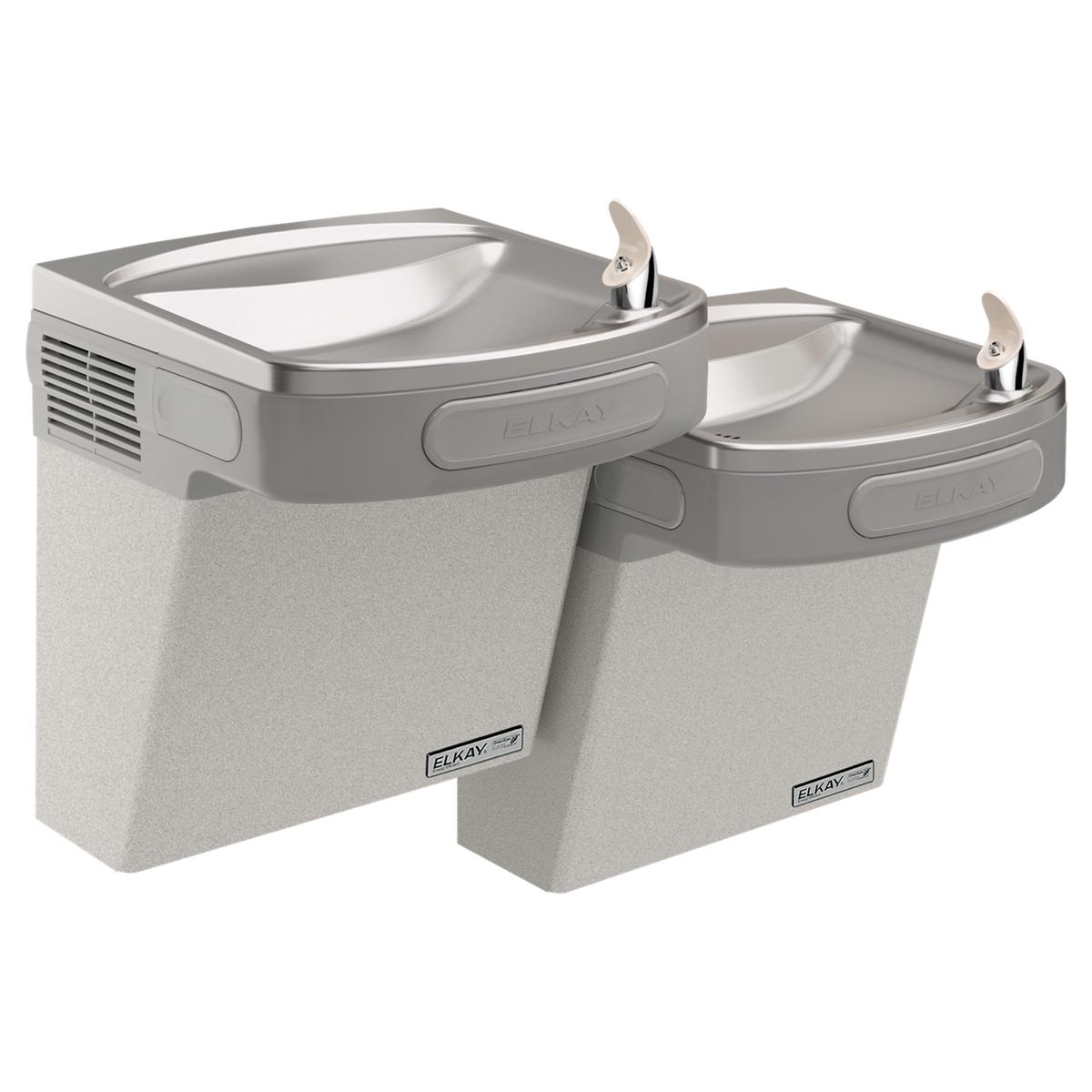 Elkay Versatile Cooler Wall Mount Bi-Level GreenSpec ADA, Filtered Refrigerated Light Gray Granite LZSTLG8LC