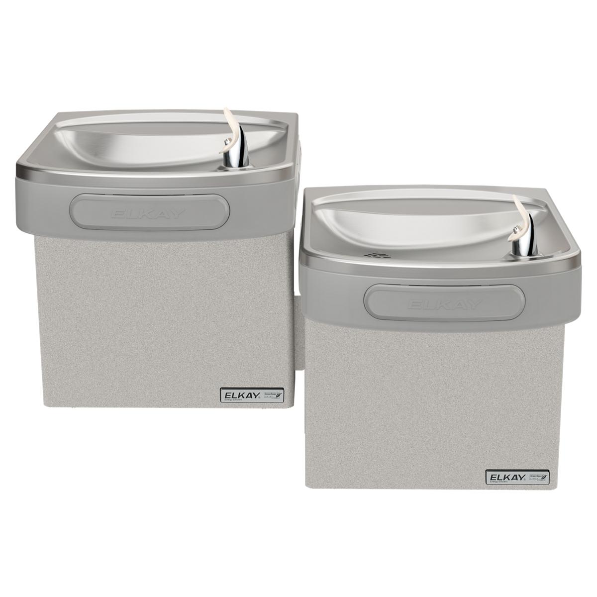 Elkay Versatile Cooler Wall Mount Bi-Level GreenSpec ADA, Filtered Refrigerated Light Gray Granite LZSTLG8LC