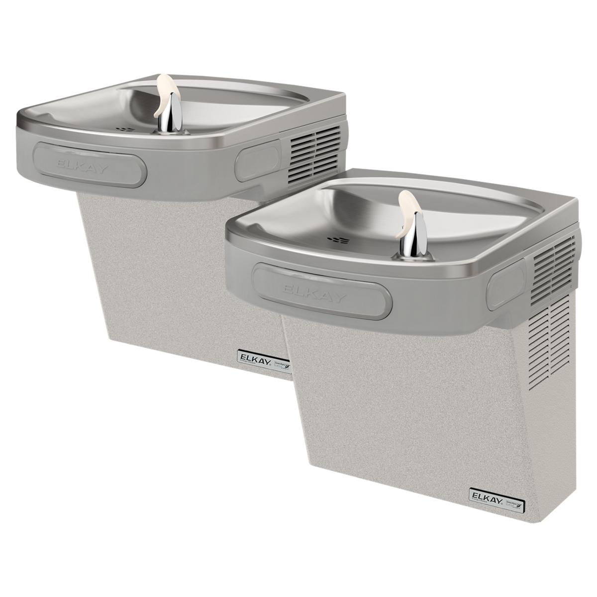 Elkay Versatile Cooler Wall Mount Bi-Level GreenSpec ADA, Filtered Refrigerated Light Gray Granite LZSTLG8LC