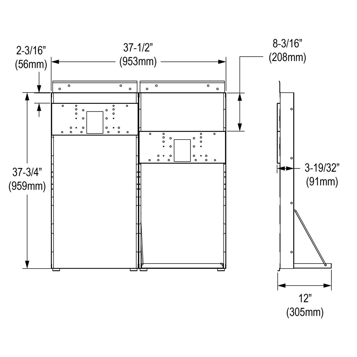 Elkay Mounting Frame for Bi-level In-wall Refrigerated Coolers MF200