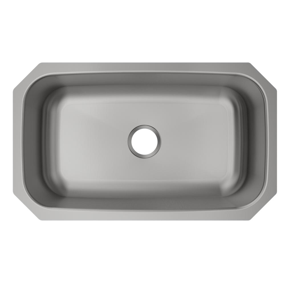 Elkay SS Sink, 30-1/2" x 18-1/4" x 8", Undermount, Single Bowl, 20 Gauge, 10 Pack MFV112-10