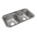 Elkay SS Sink, 31-3/4" x 18-1/4" x 8", Undermount, Double Bowl, 20 Gauge MFV116