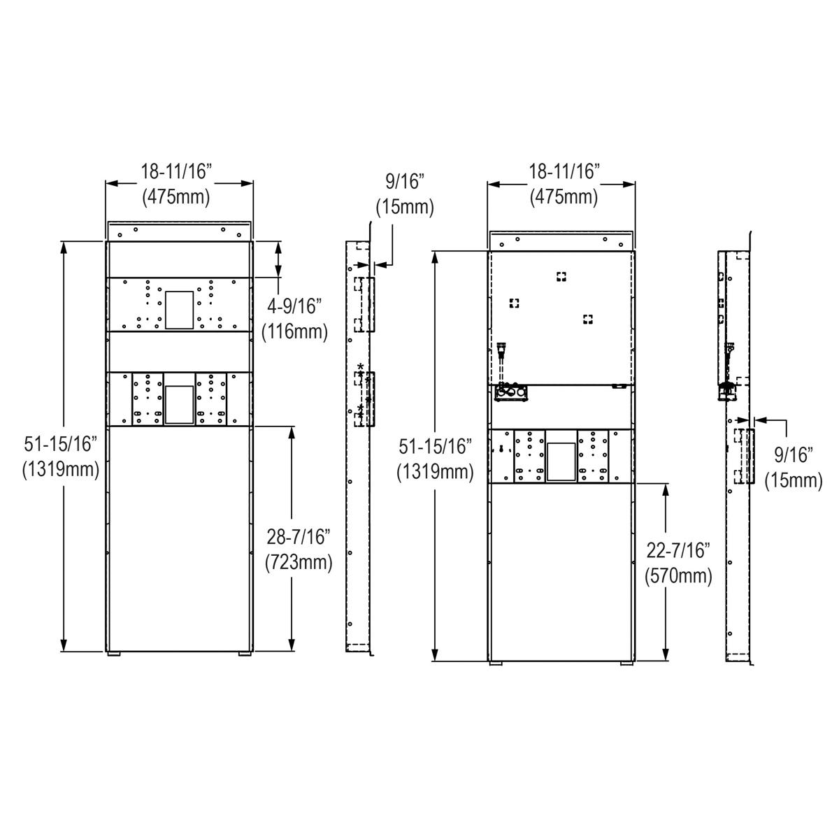 Elkay Mounting Frame for Bi-level In-wall Refrigerated SwirlFlo Bottle Filling Stations MFWS210