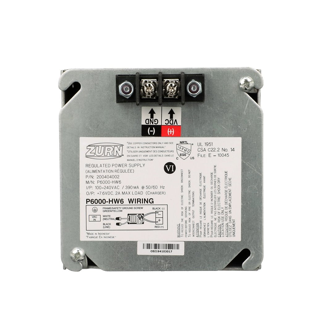 Zurn P6000-HW6 Power Supply