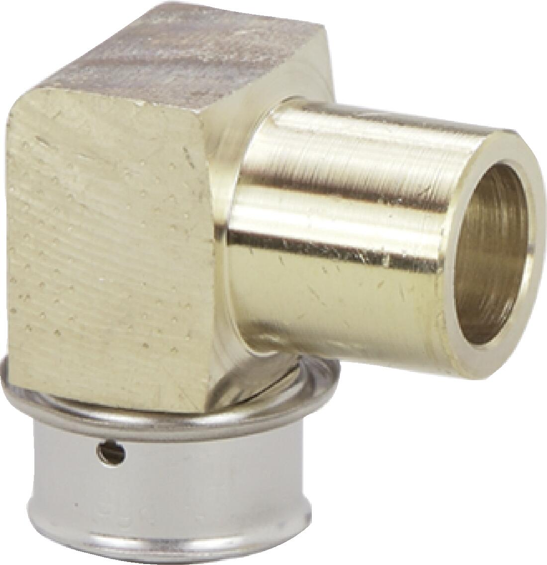 Viega 99307 1/2" PEX Press x 3/4" Street x 1/2" Sweat Lead-Free PureFlow Press 90° Elbow, Silicon Bronze (Pack of 10)
