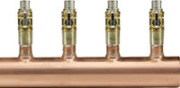 Viega 17221 12-Outlet Hydronic Manifold, 5/8" Outlets, 1-1/2" Trunk, Type L Copper