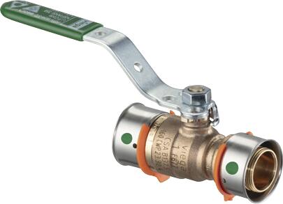 Viega 98203 PureFlow Press Ball Valve, 2", PEX Press x PEX Press
