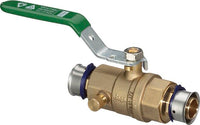 Viega 87915 PureFlow Press Ball Valve, 3/4", PEX Press x PEX Press