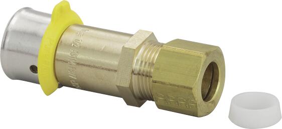 Viega 97113 1/2" PEX Press x 1/4" CTS Lead-Free PureFlow Press Adapter, Silicon Bronze