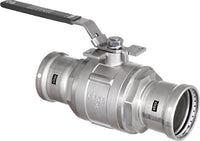 Viega 86820 MegaPress 304 FKM Ball Valve, 2-1/2", Press x Press