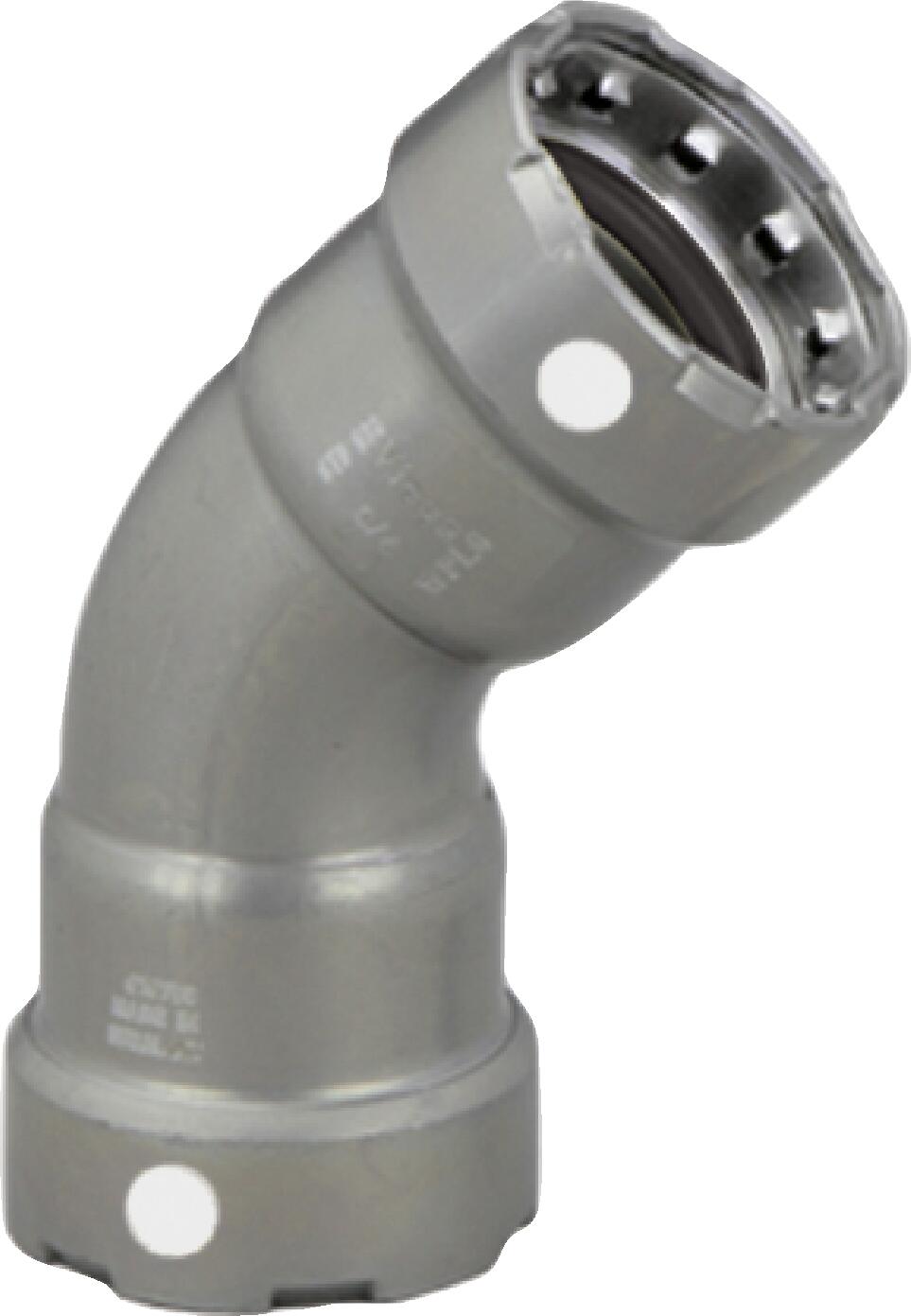 Viega MegaPress FKM 45° Elbow, 1/2" (Pack of 10)