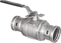 Viega 86790 MegaPress FKM Ball Valve, 2-1/2", Press x Press