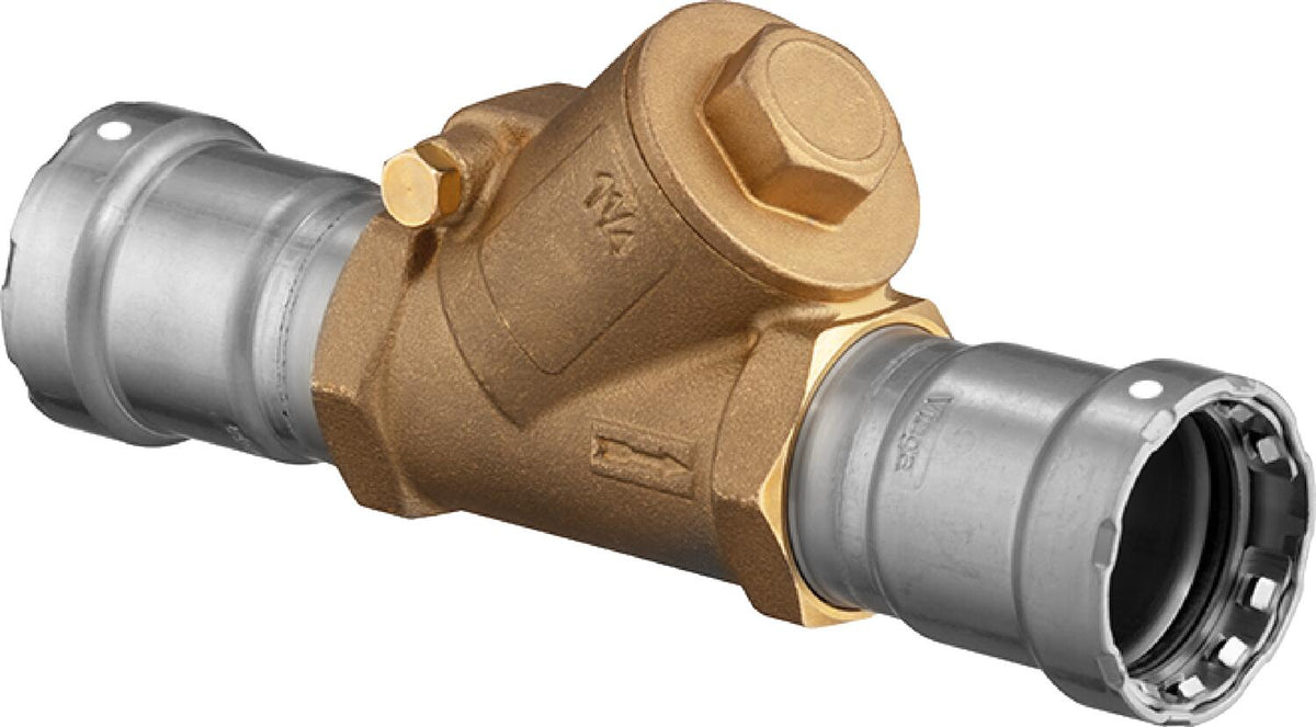 Viega 87205 MegaPress FKM Swing Check Valve, 3/4", Press x Press