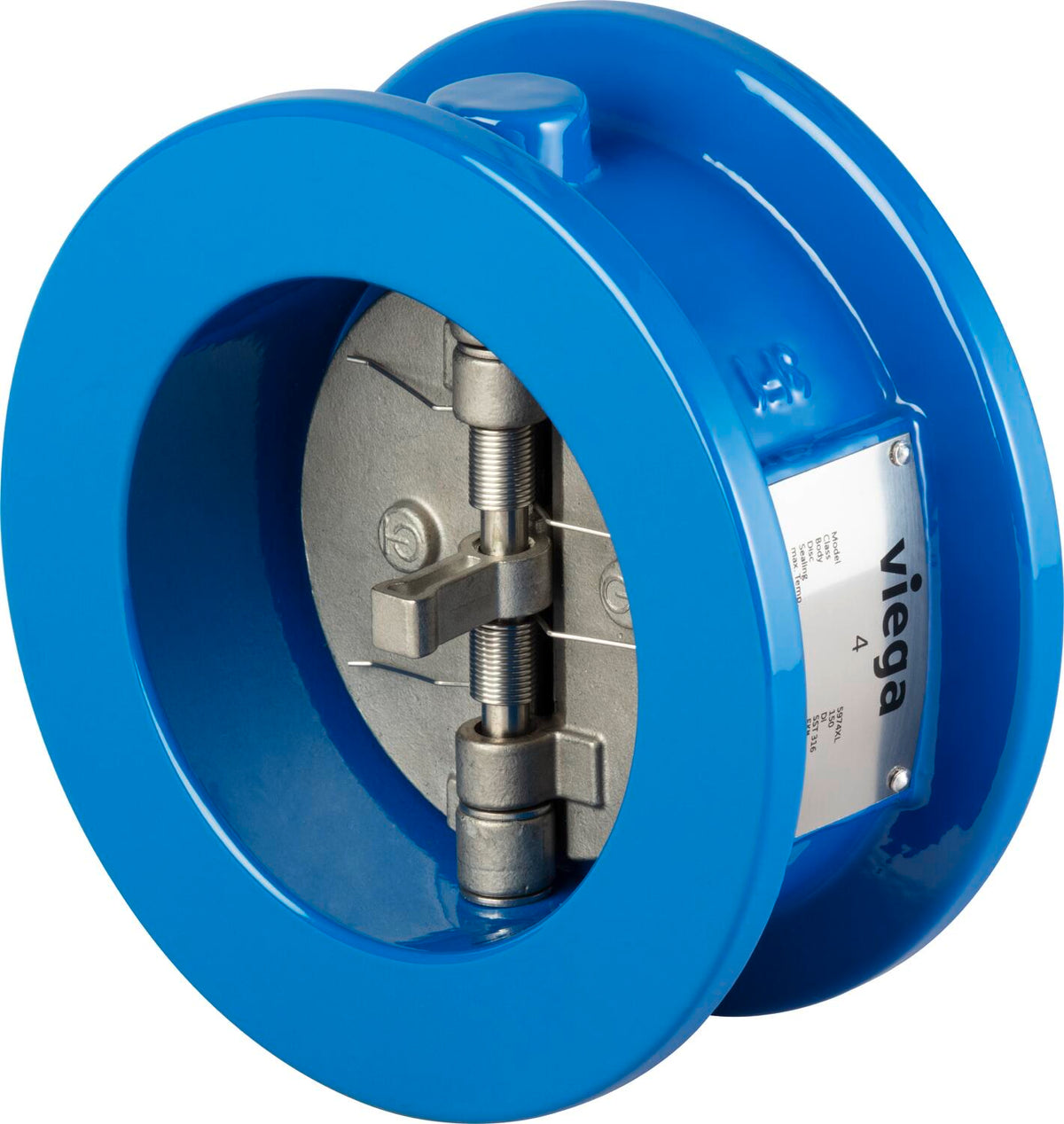 Viega 86955 MegaPress FKM Wafer Check Valve, 4"