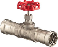 Viega 87655 MegaPress 316 FKM Globe Valve, 2", Press x Press